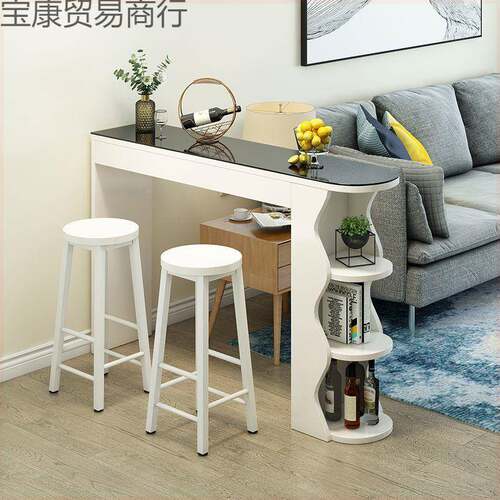 小小户沙型吧台桌家用现代简约客厅玄关吧台发边几餐厅轻奢隔1断