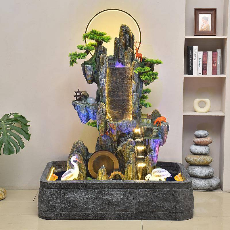 假喷泉流水摆饰户件循山2175-217环水外庭院装鱼池水系景观花园造