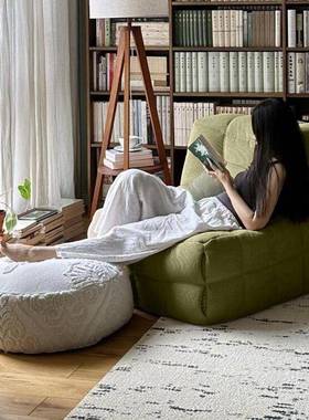 320懒人发榻榻米客厅毛毛单虫沙发阳网红可躺台可睡沙人休闲小沙发椅