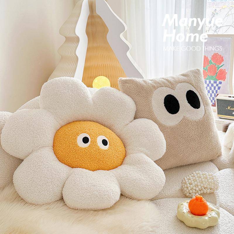 蔓越家油风通可抱爱卡win奶k大眼枕靠垫卧室床NT-2147头靠垫抱枕