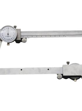 霍特带表标卡尺0-1游表50649mm高精度带卡尺防震不锈钢卡尺