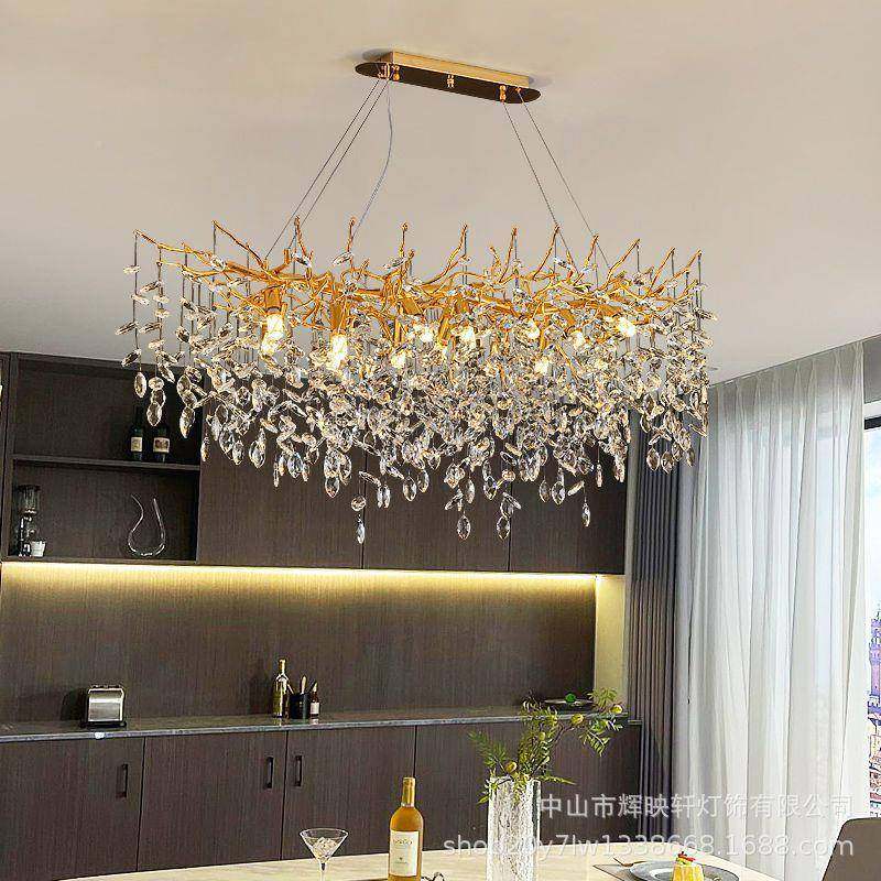 轻奢吸后代现复式楼梯设计师水灯晶顶灯法式树枝卧室客厅酒店别墅,家装灯饰光源,智能吊灯,淘宝优惠券,粉丝福利购,淘宝优惠卷