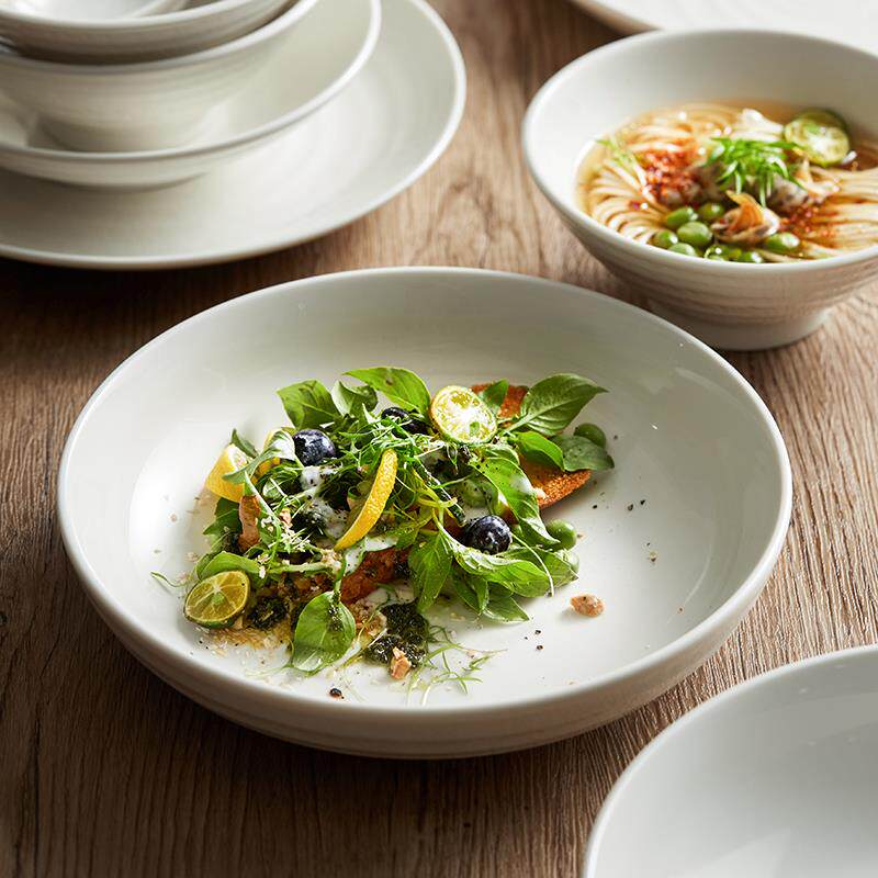 碗盘碟套装家用2感0盘25新款釉下彩F768ST6S子一人德食情侣化白瓷