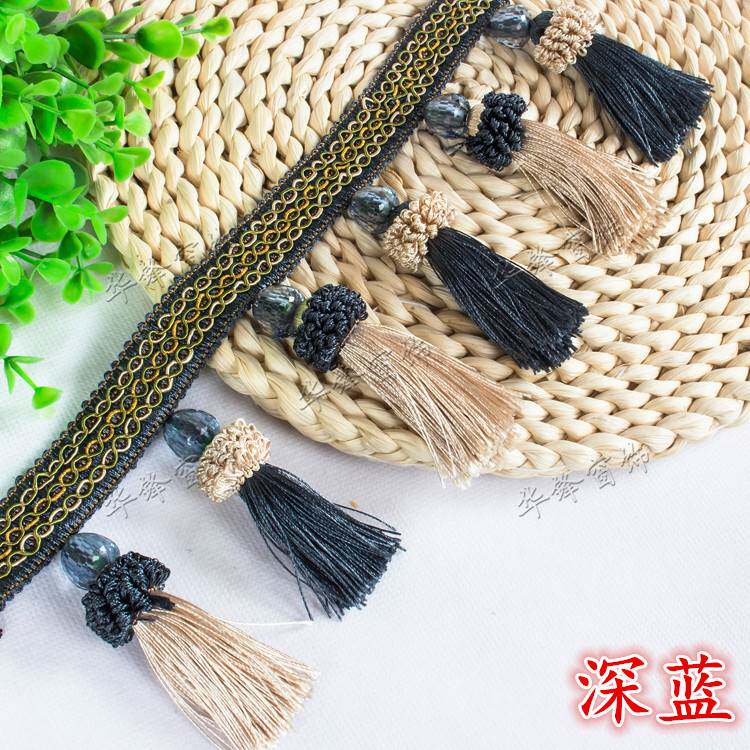高雅欧式窗帘花边窗帘配件装饰花边水晶珠子草莓双色三八草莓吊穗