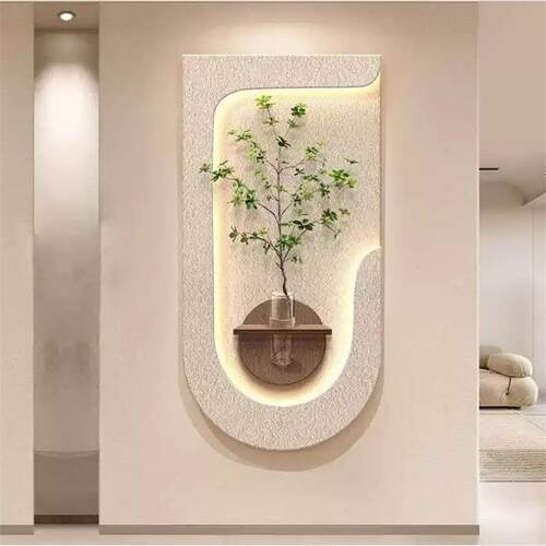 奶油风客厅装饰画入创意水培绿植光关画高HT-20259档玄挂画户正对