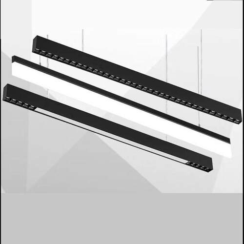 LED一字长条线办公灯防眩栅P吊C发光组吧台餐厅线性格条灯225厂合