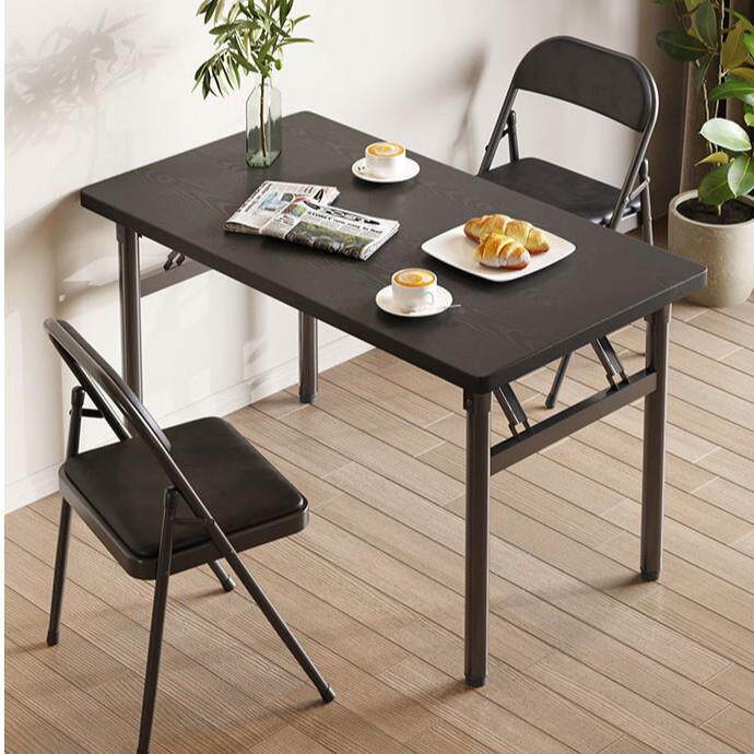 叠桌约家用餐桌小户型出租房简简易吃饭桌便长携条小折桌JOB子长