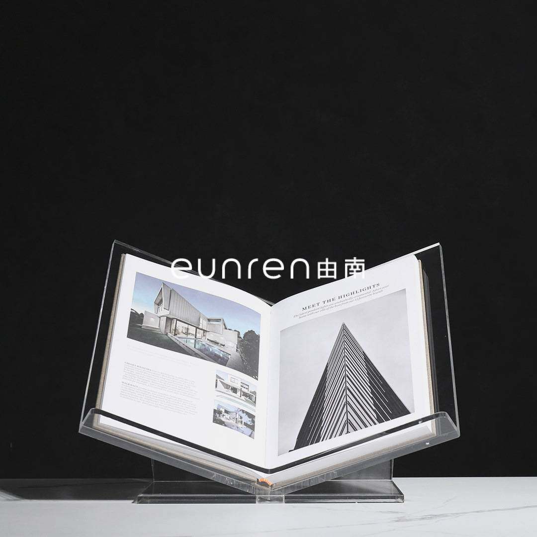 简约现代透明亚克力收纳杂志书架摆件样板房间陈列展示架软装饰品