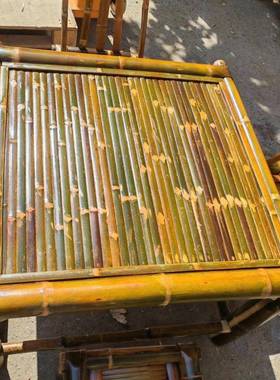 N纯手工煮凳茶茶桌桌ISQ子餐桌全茶几办X公庭院子竹子桌椅套耐用桌椅