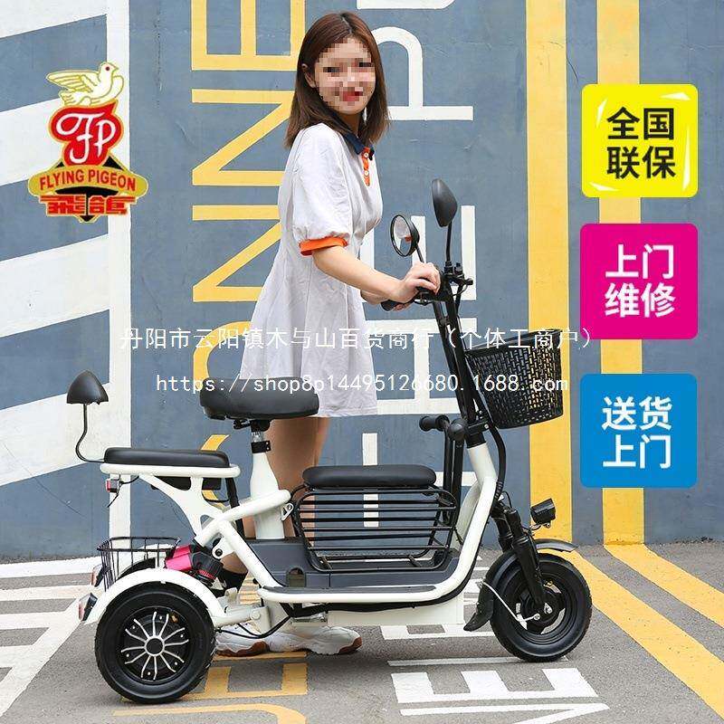 电动三轮子LT车家用小型接送孩女士折老年人叠亲子车轻便电