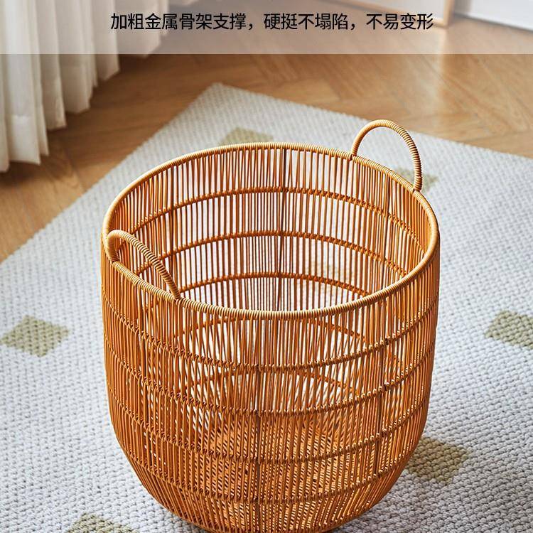 脏服收筐高颜值脏衣衣篮纳仿酒店脏衣衣篓藤编卫生间大轻奢洗1024