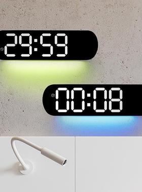 跨大创新品挂钟多功能时钟客厅钟表屏LE6651D数意字境闹钟计时665