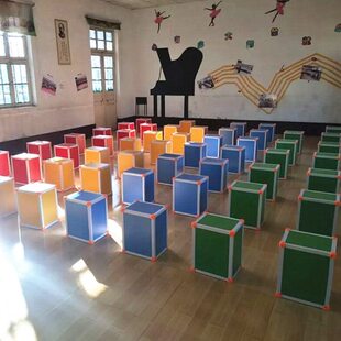 多功能音乐凳舞蹈室凳子加厚六面体凳合唱台学校音乐教室专用凳