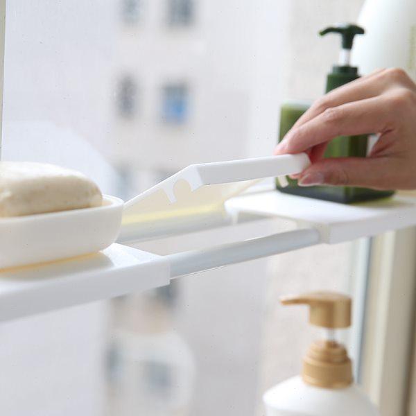 窗台可伸缩分层隔板厨房免钉收纳架飘窗免打孔隔层卫生间小置唐延,收纳整理,化妆品收纳架,淘宝优惠券,粉丝福利购,淘宝优惠卷