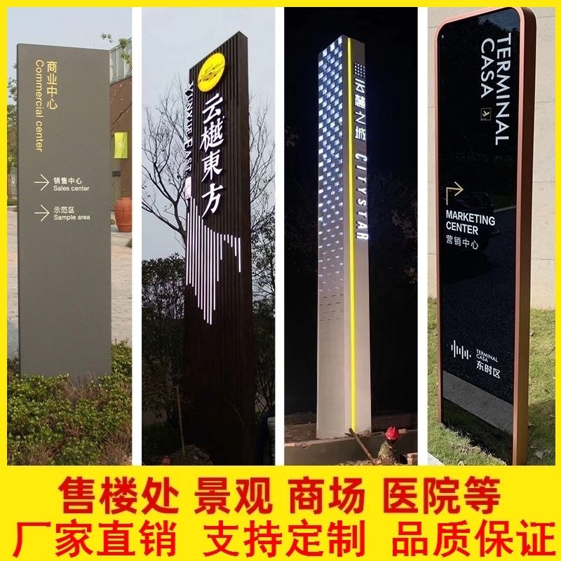 户外导视牌精神堡垒标识牌引路牌引导牌标牌立牌T村牌导向牌停车