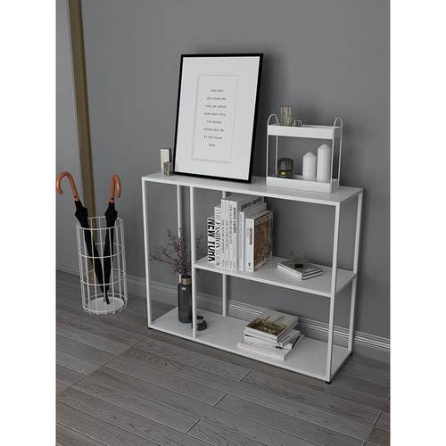 北欧落地玄关柜现代客厅铁艺玄关台过道铁艺玄关桌隔断台置物架