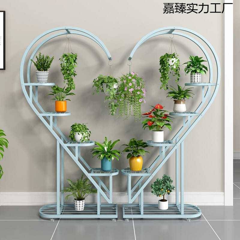 绿萝花架置物架 室外铁艺花架子室内客厅落地式多层阳台花盆挂架