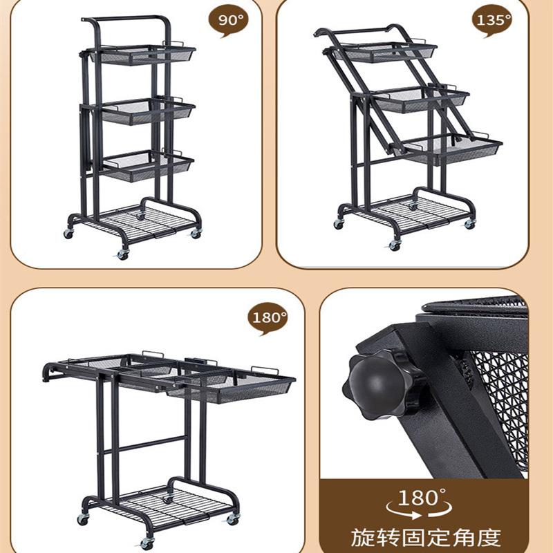 移物动小推车平行置架花架货架阶梯带轮摆摊IJ959584变形幼儿园折