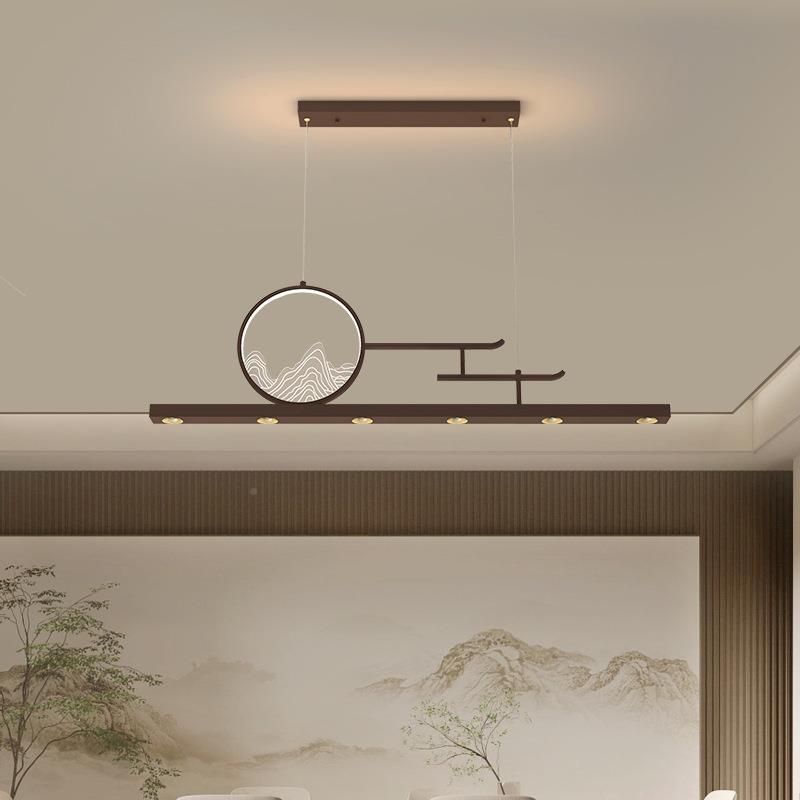 简约现代新中式餐厅吊灯条中国艺术装灯饰灯led长餐风吊吧649台31