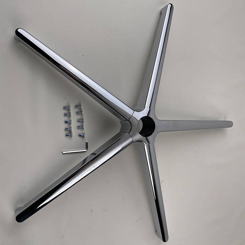 五星脚休闲转椅脚椅子腿电镀办公椅配件五星脚拆装底座椅子底座