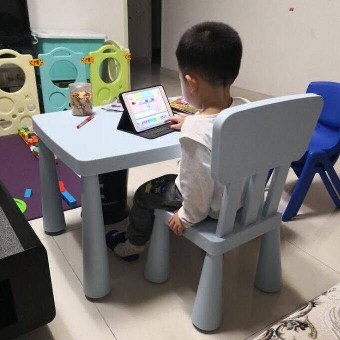 利乐宝儿童桌椅幼儿园塑料桌子椅子宝宝学习桌积木桌玩具桌书桌