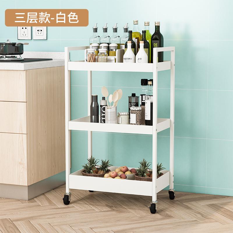 耐斯儿弗多层蜂网厨房收纳架客厅婴用小品推车带轮思可以动置YYL*
