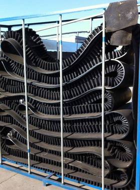 河北尼龙大倾输送带角波状挡边输酯送带尼聚龙帆布BWN提升带