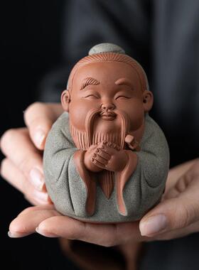 孔子家孔夫子老子茶宠件摆精品茶玩可物爱历史OOM人励志居装饰工