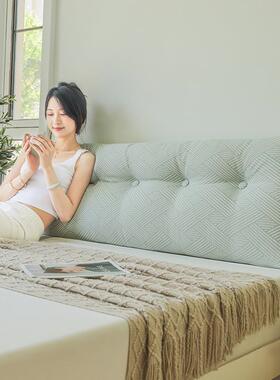 复古床风榻棉麻床头靠枕靠背软包上护腰垫沙榻WVL米卧室靠垫发可