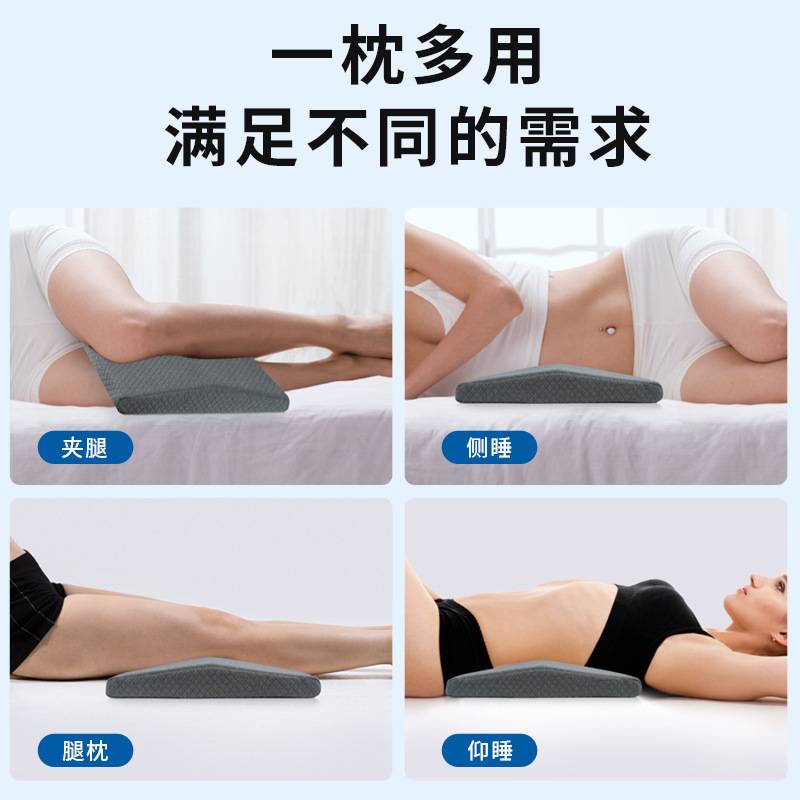 跨境亚马逊记忆棉腰垫枕解压慢回弹护腰孕妇床上腰枕睡觉靠枕靠背