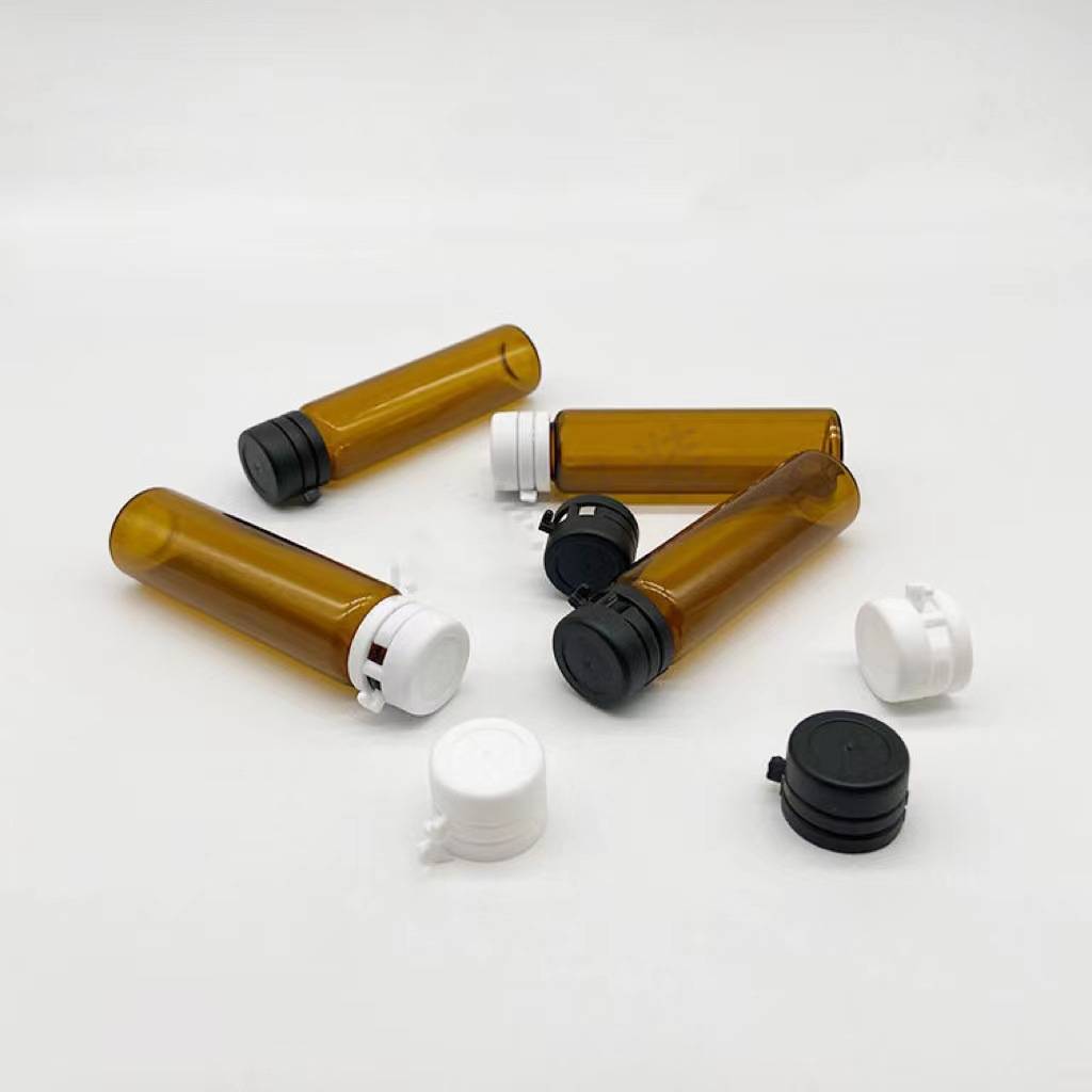 跨境现货10ml茶色玻璃西林瓶试用装小样瓶旅行便携分装瓶原液盖瓶