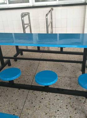 八钢人位玻璃餐椅桌简约现食代学校堂餐桌EOM工厂员工食堂餐桌