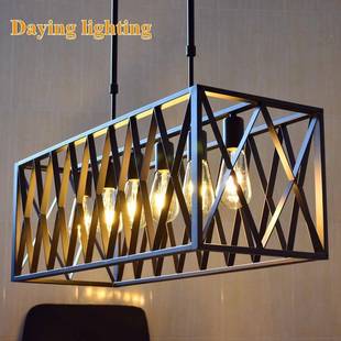 美式工业铁艺吊厅灯简约个性厂家直餐吊销客厅178吧台个性灯