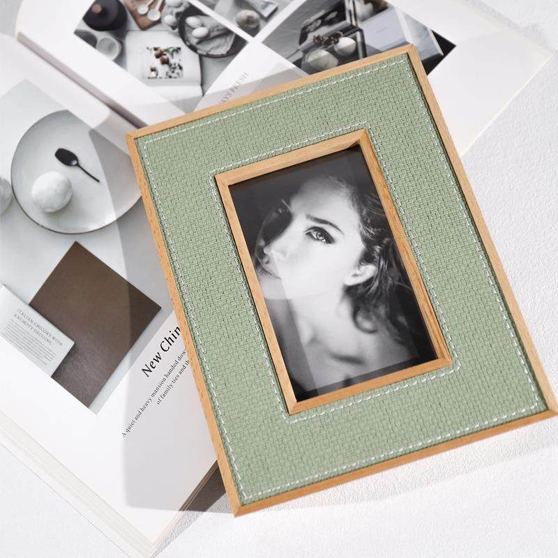 现代实木皮复革创意框古居台样板间家客厅电视柜卧室装摆饰145646