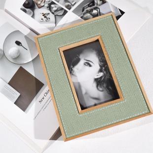 现代实木皮复革创意框古居台样板间家客厅电视柜卧室装摆饰145646