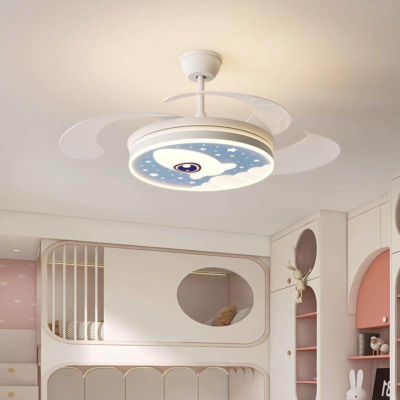 儿童房60卡女风扇款灯卧室吊灯孩2025新隐形儿童通吊扇灯电扇吸顶