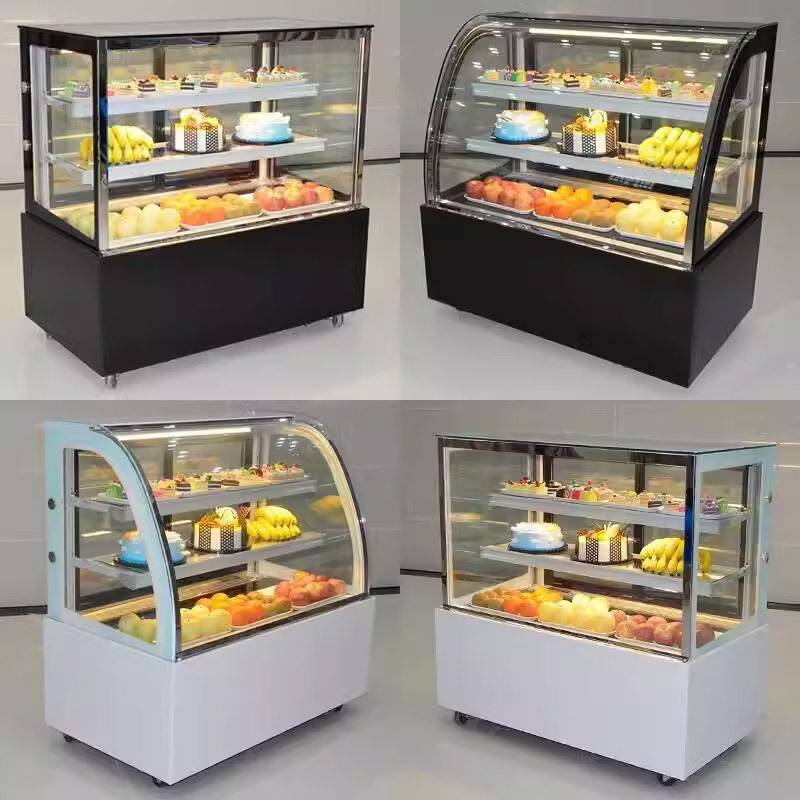 蛋糕柜立式商用冷藏展示柜甜品熟食凉菜保鲜柜玻璃圆弧直角冷藏柜