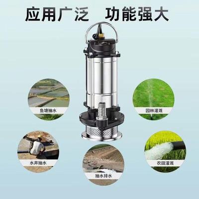潜水220v家用用220无品牌/V不锈钢大功率抽泵水机农水泵家污用农