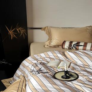 东方学100S澳棉美新中式 印刺绣被套家用纯 CS202409床上用品数码