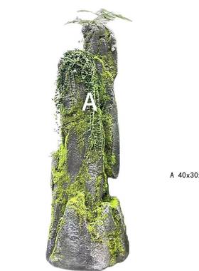 仿真院青苔ZJSZ8862石头摆石峰中式庭花园装饰苔石藓虎劈石林件峨