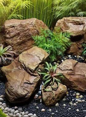 仿真头苔藓石楼梯间造林景庭院景观假2025071石摆件园假石山装饰