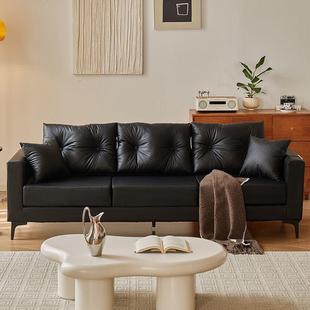 皮沙发小户型公客寓三出租房屋办公室服装店家用双见详情人位黑色沙发厅