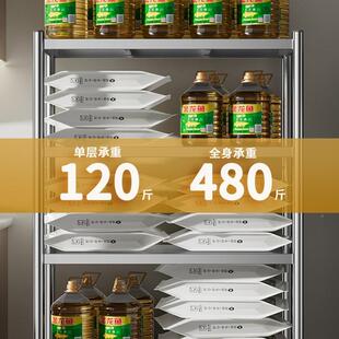 不锈功钢厨房置物无品牌/柜架落地多层微炉波烤箱多能储物橱货架