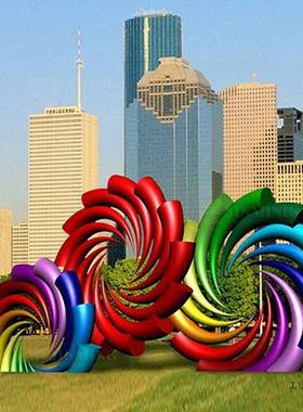 大月型不锈钢雕塑定制户外园F96H5TH8林鱼亮鹿镂空球小圆环景观大