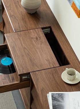 物九斗柜北美黑胡桃实木原木简dssm关约现代用入户玄柜家日式收纳储柜