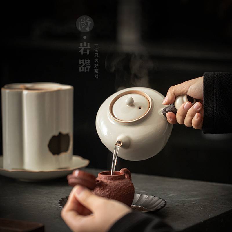 陶瓷煮茶炉苏打釉碳炉酒精茶炉明火陶壶中式粗陶煮茶壶围炉煮茶器