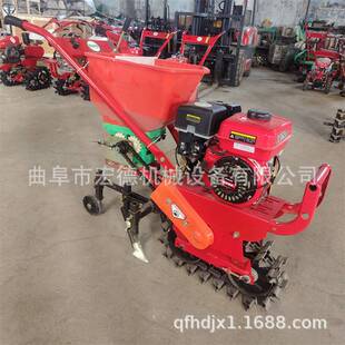 柴油启动多功能犁地机 山坡地双履带扣半犁 手扶式柴油翻地机