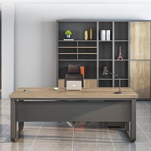 办板式经理桌LS-J018大班办公具总裁主台管桌老板电脑家公桌椅组