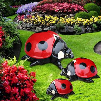 璃钢发光七星虫瓢园虫仿真甲壳BLG-FG-P雕塑玻摆件公装饰品树脂昆