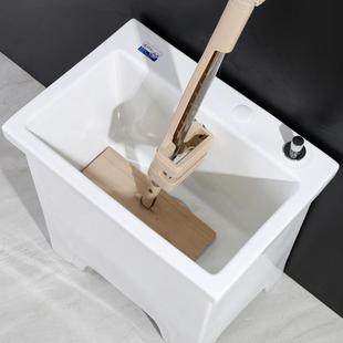 家用阳台号陶62拖把池加脚拖布池室外加深墩高布大池带龙瓷头墩布